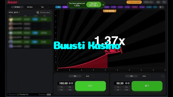 available types of Buusti Kasino bet including pre-match live express and system bets